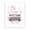 Stupell Industries Retro Pink Typewriter Love Text Paint Splash Wall Plaque